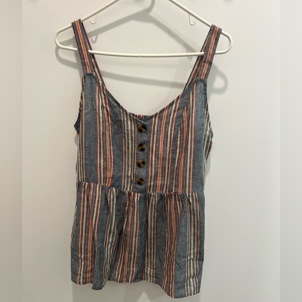 🧡NWT Striped Tribal Flowy Tank🧡